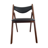 Folding chair wood and black skai