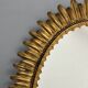 Midcentury bohemian Hollywood Regency Spanish gilt metal sun mirror, 1960s