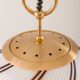 Murano glass striped globe lamp attr. to Venini, Italy 1970s