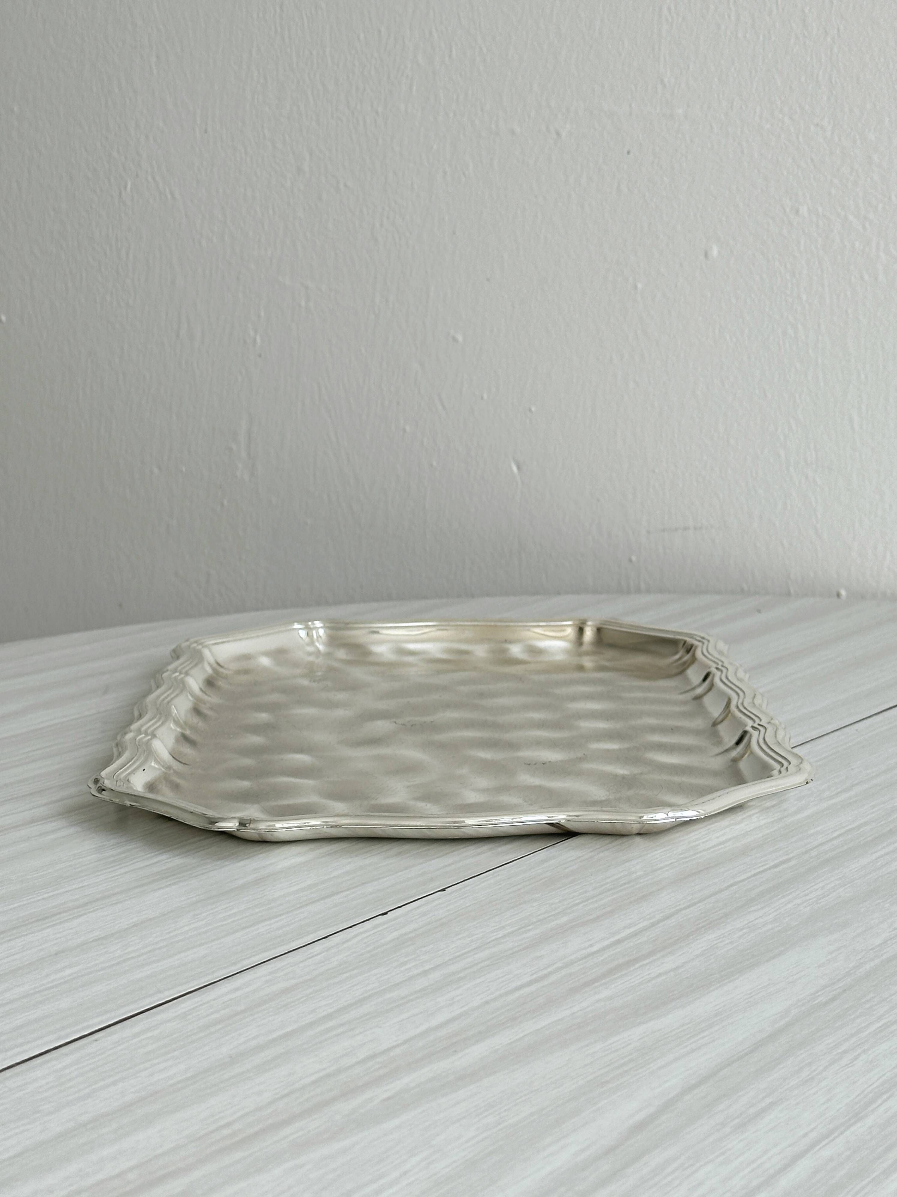 Rectangular metal tray