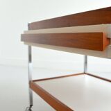 Scandinavian serving trolley / Trolley on wheels with drawer 1960s