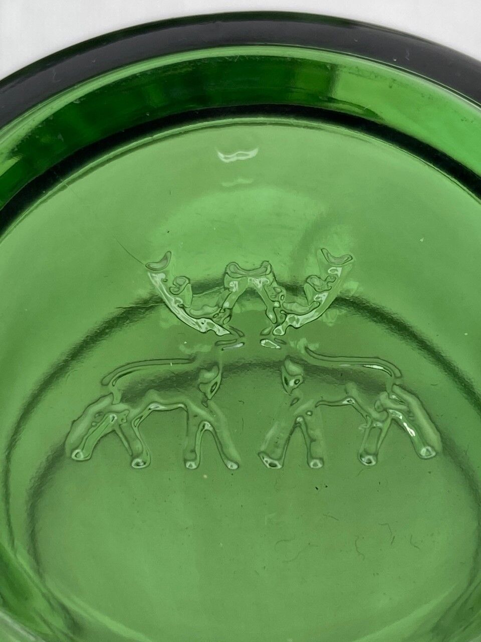 Lot of 10 vintage coffee cups green Duralex style