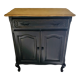 Old buffet of charm black patina and wood