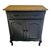 Old buffet of charm black patina and wood