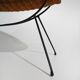 Rattan magazine rack with metal legs, 1950s