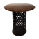Bamboo and oak modernist brutalist side table, Dutch 1960s-1970s