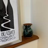 Small vase with flamed enamel