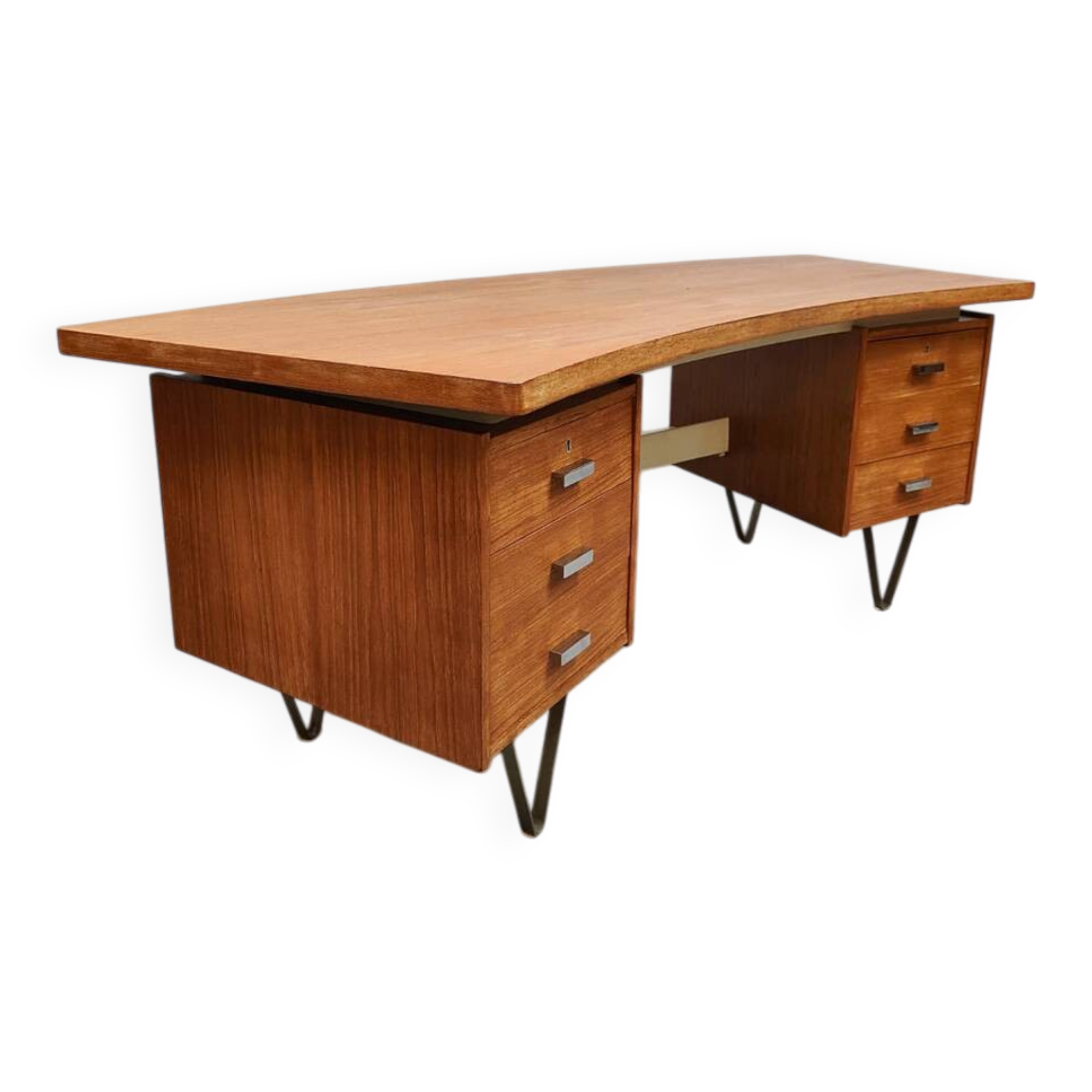 Vintage Dutch design writing desk Cees Braakman ‘Boomerang’