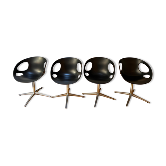 Set of 4 Fritz Hansen Rin chairs