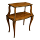 Table à thé a deux plateaux en marqueterie
