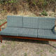 Vintage Scandinavian 3-seater wooden sofa – 1960s/70s