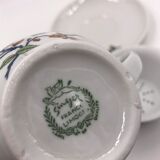Cup with infuser, vintage herbal tea limoges porcelain singer