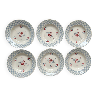 Set of 6 antique deep plates