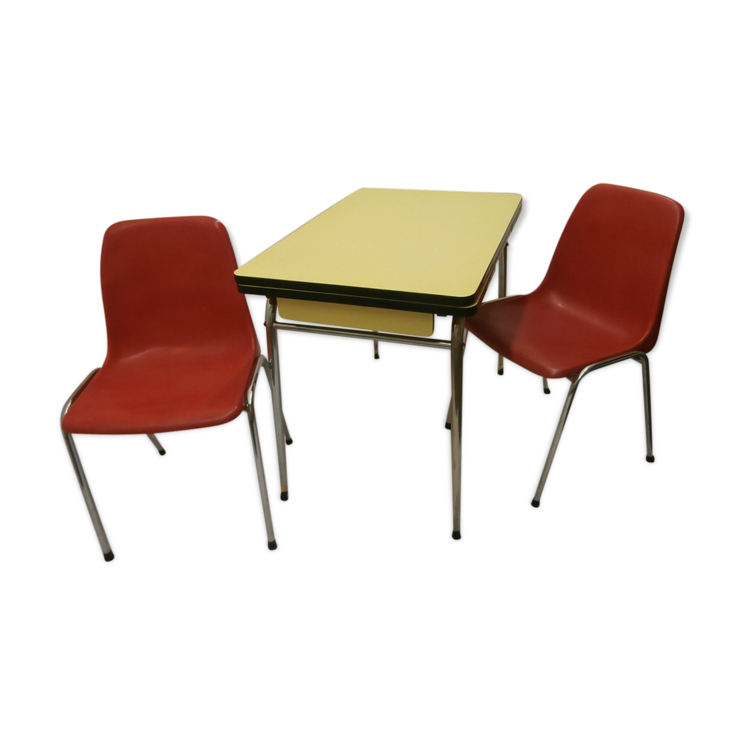 Formica table and two chairs