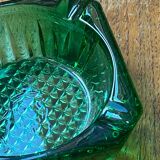 Luminarc vintage green glass ashtray