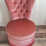 Fauteuil crapaud rose poudré