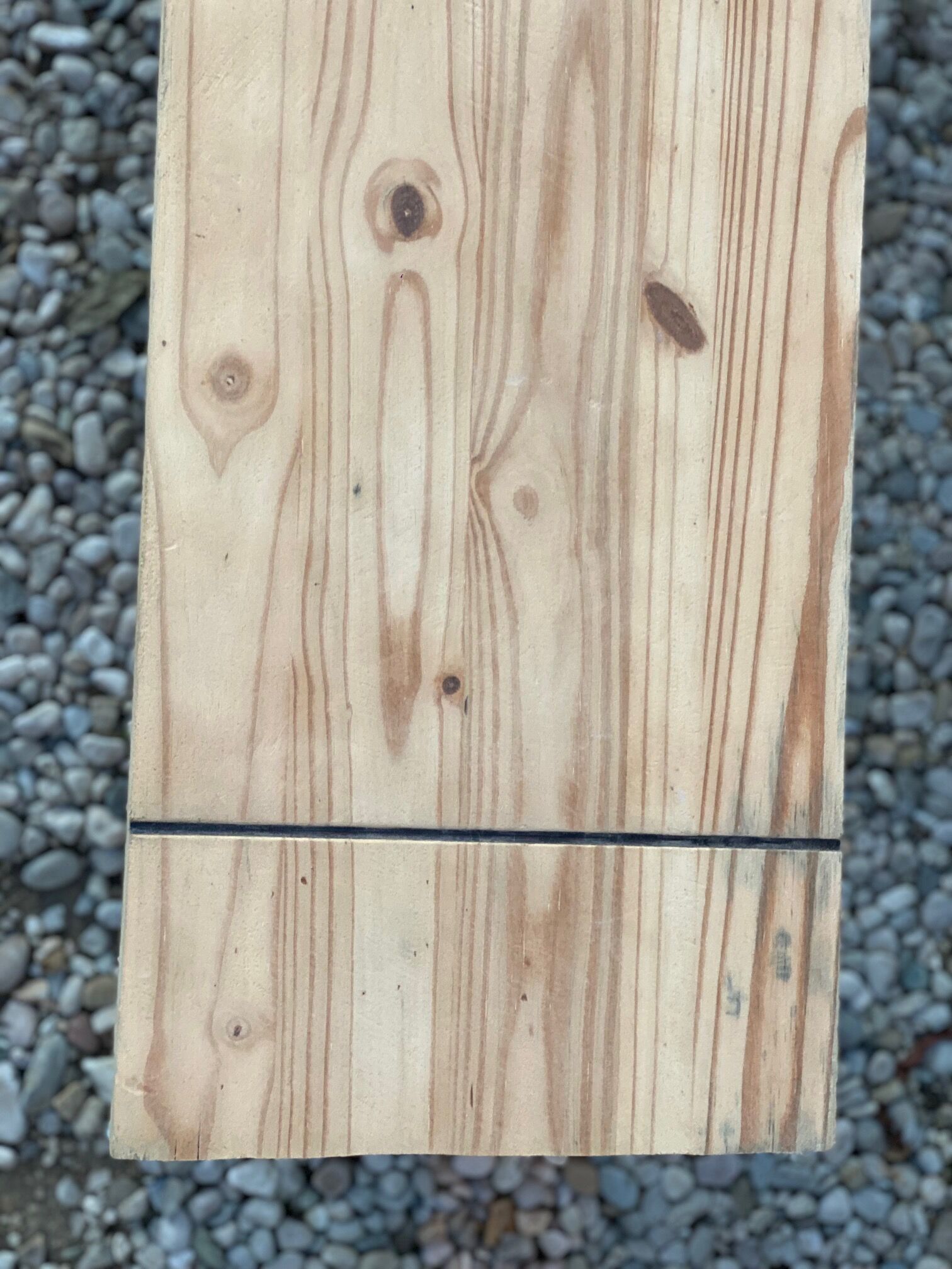 Sanded farm bench