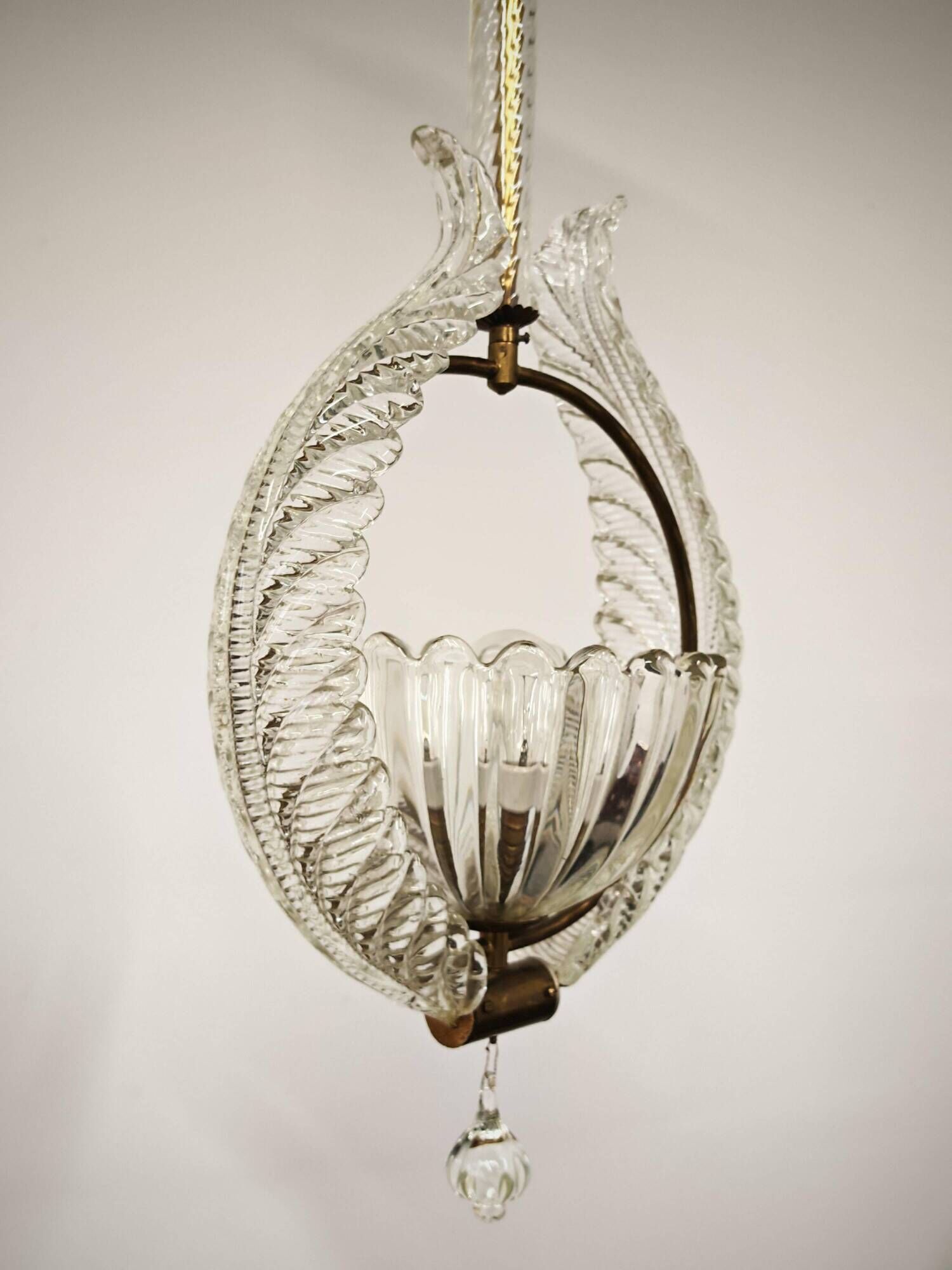 Art Deco Murano Glass Chandelier by Barovier and Toso