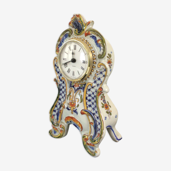 Horloge en faïence de Devres à décor Rouen