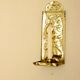 Vintage European brass sconce in pear motif