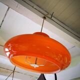 Vintage orange opaline hanging lamp