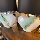Pair of vintage porcelain lamps