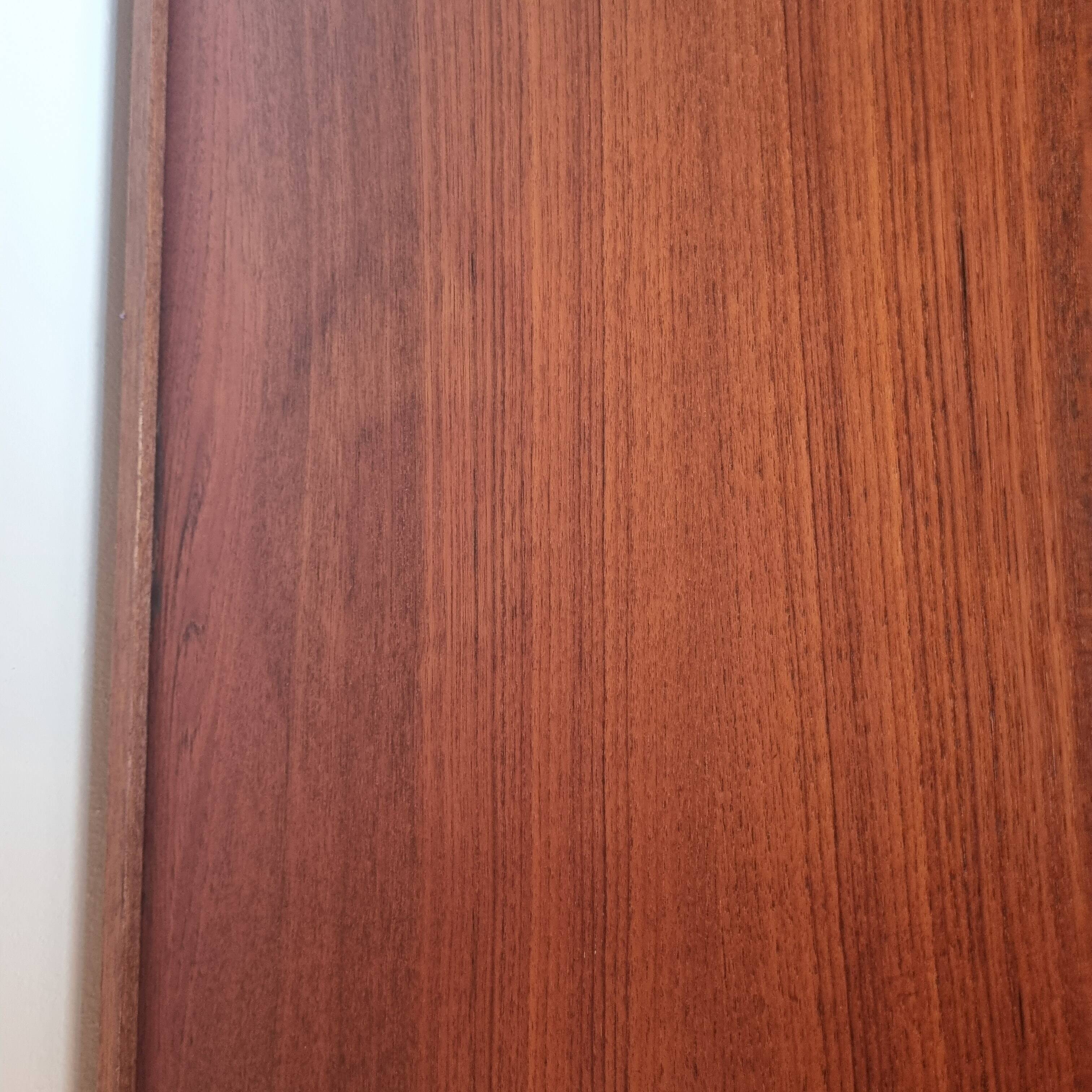 X-Large teak sideboard with tambour doors, Omer lefevre 1960s Belgium