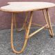 Coffee table, side table, pedestal table or end table in bamboo.