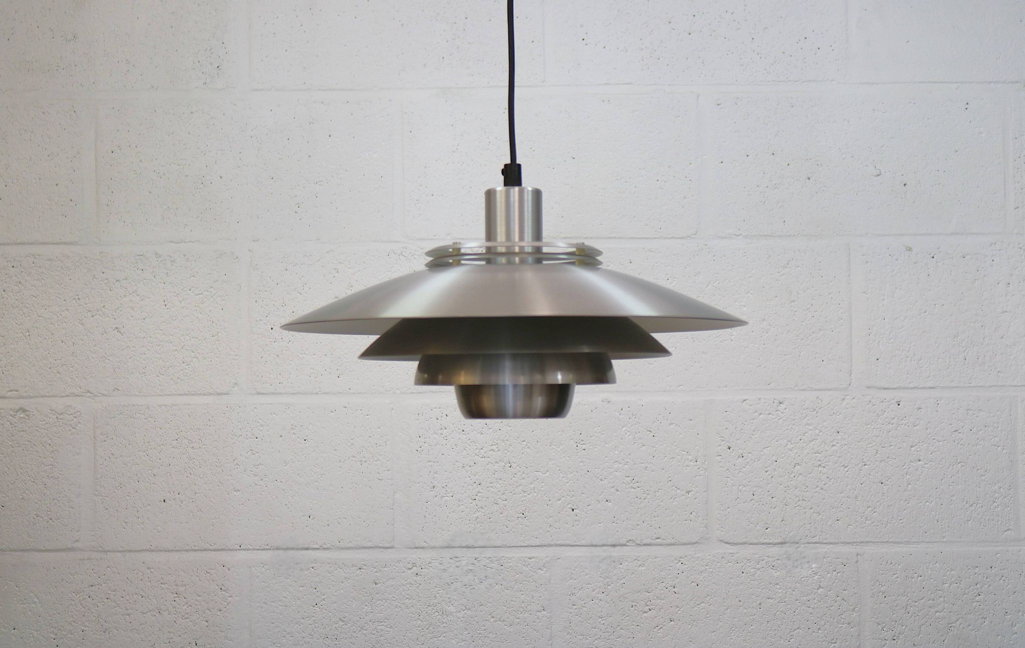 Silver Danish Jeka Metaltryk pendant Lamp - Model Dania 3020