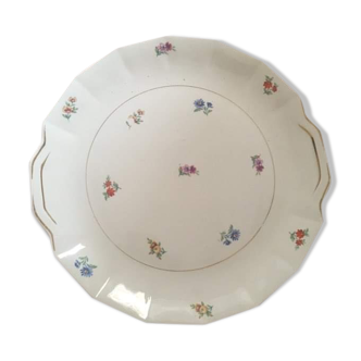 Plat à la porcelaine fleurie