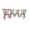 Set of 4 vintage English bistro chairs