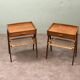 Scandinavian teak bedside table pair Rasmussen