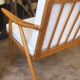 Fauteuil Stella vintage tissus bouclette