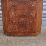 Art deco chest of drawers in walnut from the 30s