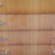 Vintage chest of drawers from the 60s in blond oak 4 drawers conical feet