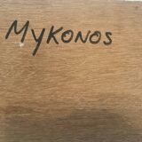 Oil on panel "Mykonos" signed Bul