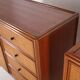 Pair of rattan and wood bedside tables