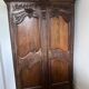 Beautiful and ancient Norman wedding wardrobe, richly carved