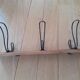 Coat rack three double hooks school style