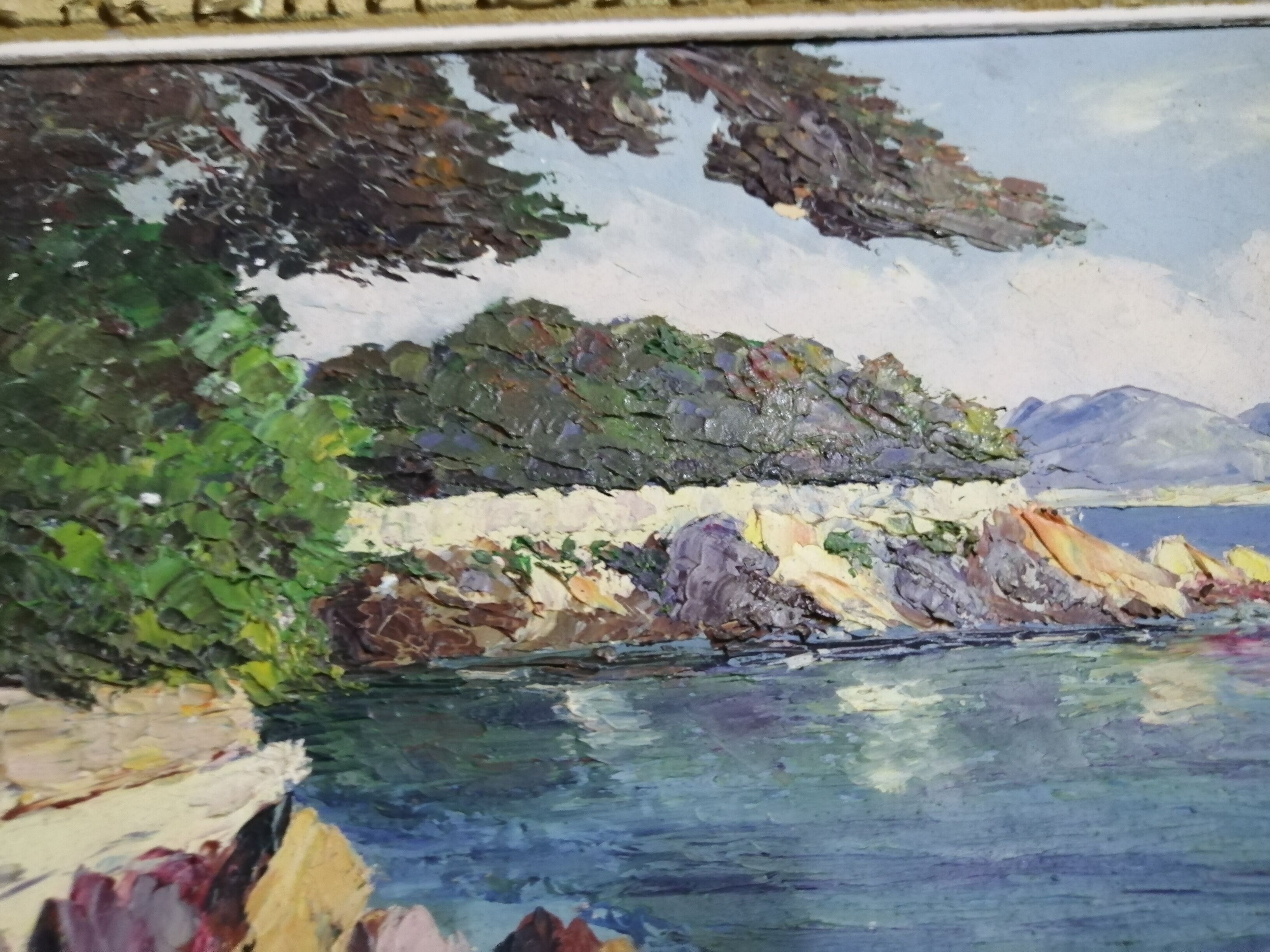 Seaside, oil on panel