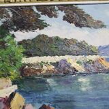 Seaside, oil on panel