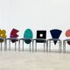 Set of 6 postmodern dining chairs by Salvati e Tresoldi for Omaggi / Saporiti