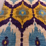 Tapis design noué en laine 72x247cm