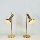 Vintage Brass Trumpet Table Lamps by Solken Leuchten, 1970s, Set of 2