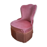 Toad chair / pink velvet heater