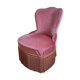Fauteuil crapaud / chauffeuse en velours rose