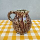 Small earthenware pitcher Accolay speckled decoration