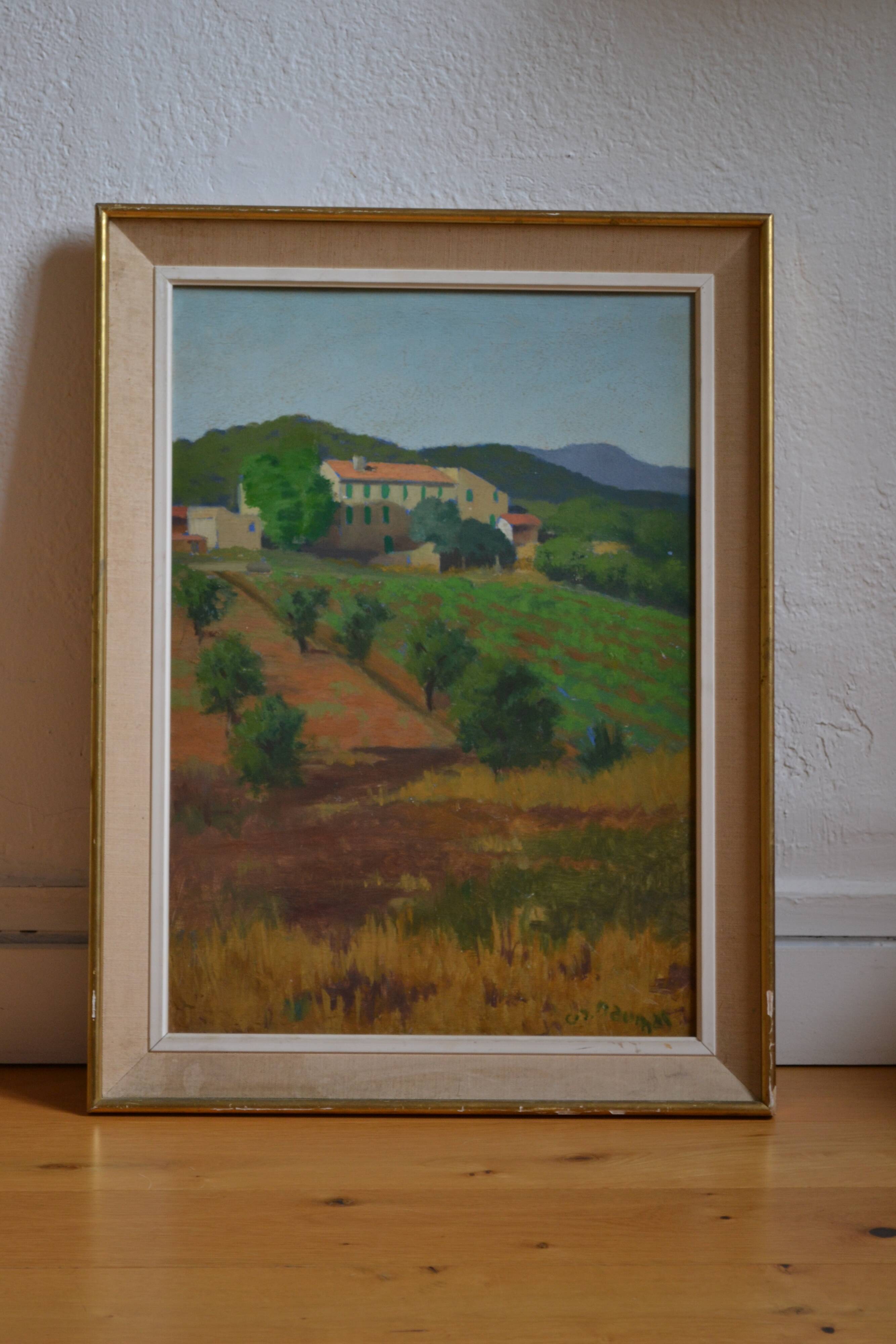 Victor VIC-DAUMAS (1909-2002) HSP 50x36cm Landscape of Provence School of Paris