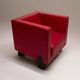 Poltrona Frau - Pair of red leather armchairs, “Moji” model - c. 2000