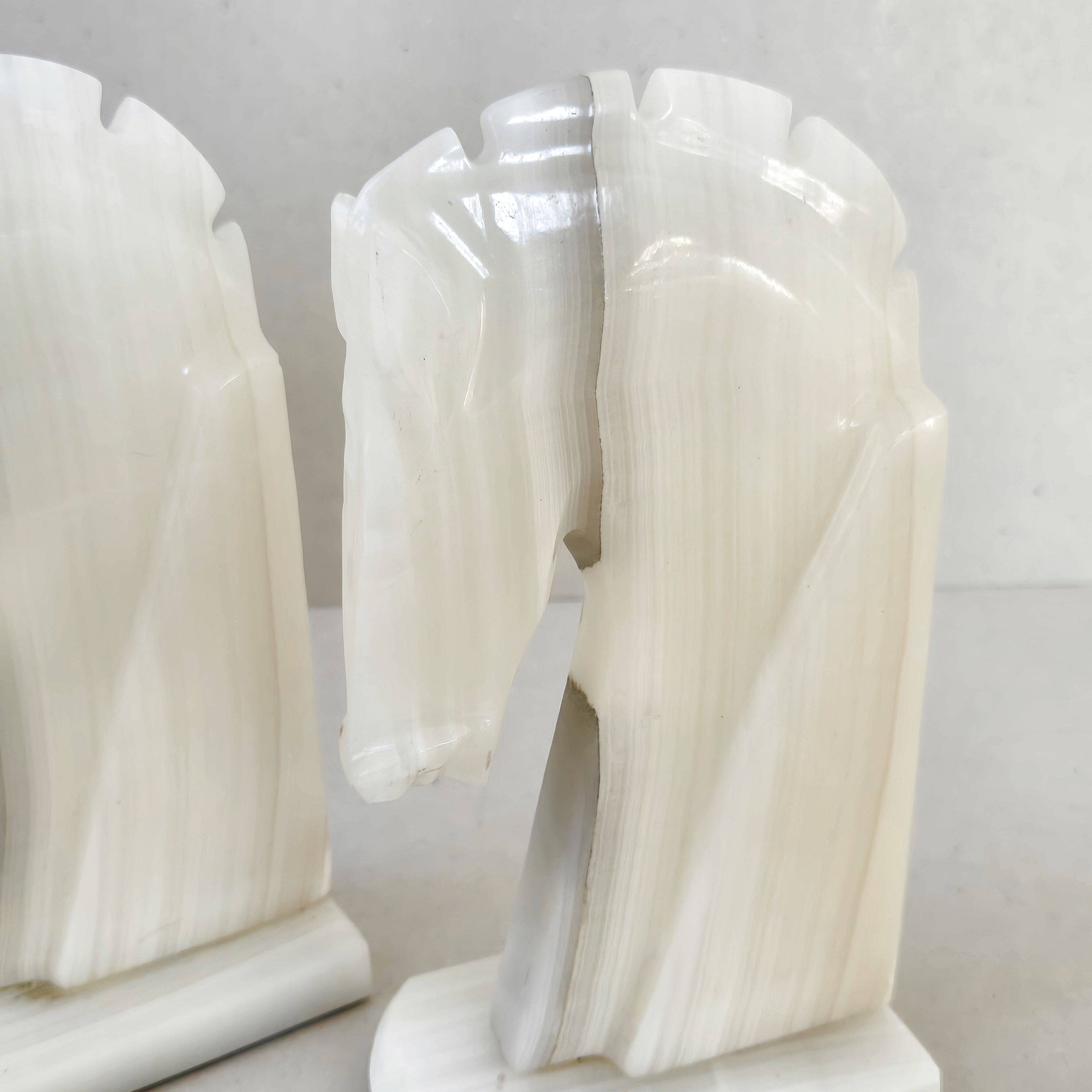 Pair of vintage 1970s onyx bookends